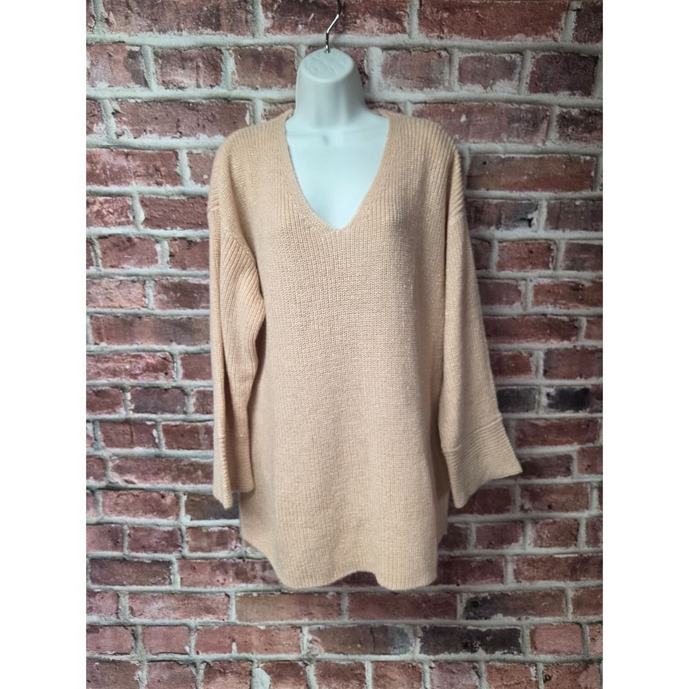 Women's CALVIN KLEIN‎ V Neck Sparkly Acrylic Sweater 0X